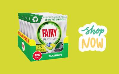 125 pastiglie Fairy Platinum a soli 26€: OFFERTA pazzesca di Amazon!