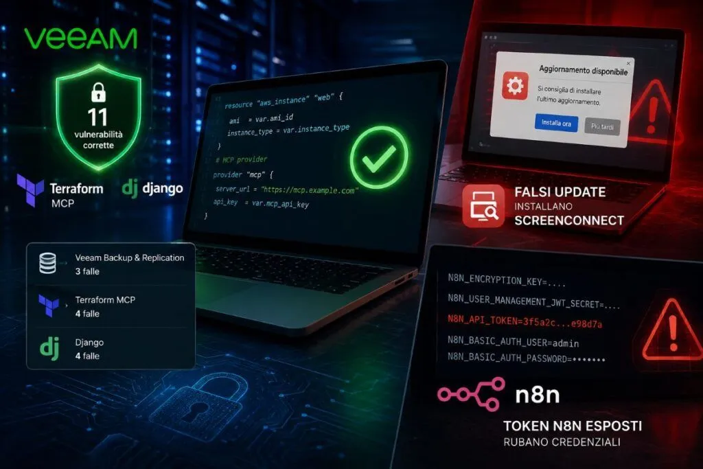 Veeam, Terraform MCP e n8n espongono credenziali e accessi aziendali