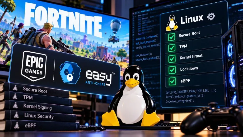 Epic porta Easy Anti-Cheat V2 su Linux: Fortnite chiede Secure Boot e TPM