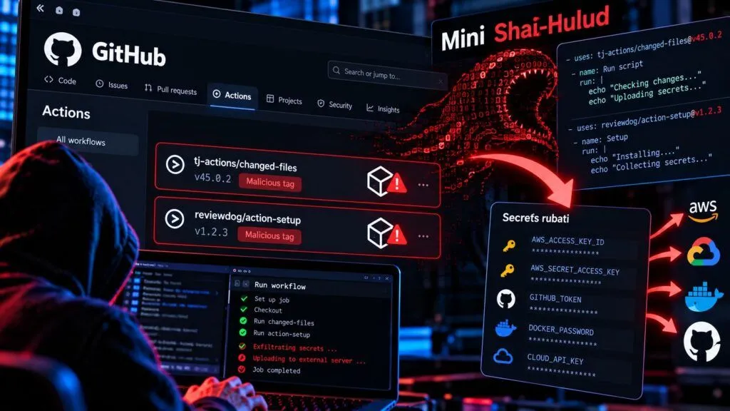 GitHub Actions riattiva Mini Shai-Hulud: i tag malevoli erano ancora lì