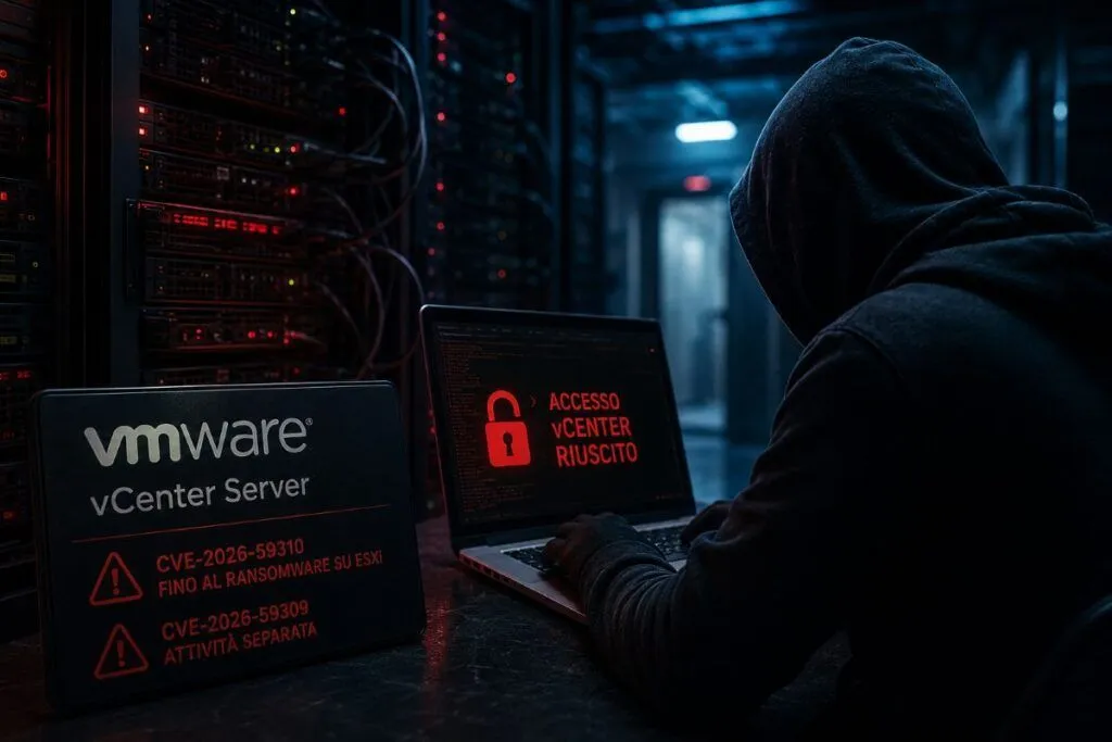 VMware vCenter sotto attacco: due campagne su CVE-2026-59310 e CVE-2026-59309