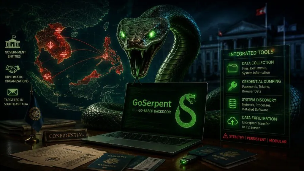 GoSerpent spia governi e diplomatici del Sudest asiatico con una catena modulare