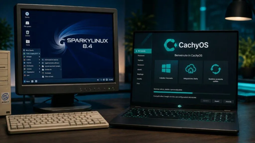 SparkyLinux 8.4 ripristina il 32 bit, CachyOS rinnova installer e pacchetti