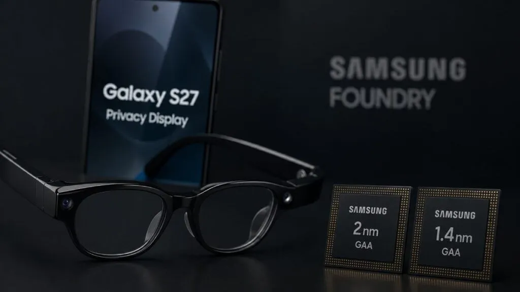 Svelati i Galaxy Glasses, i chip del futuro e lo schermo anti-spioni per il Galaxy S27