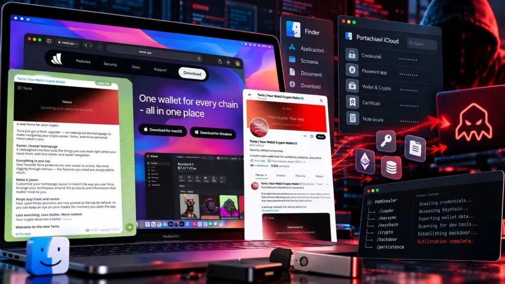 PAMStealer e MacSync evolvono su macOS: wallet falsi, Swift e backdoor