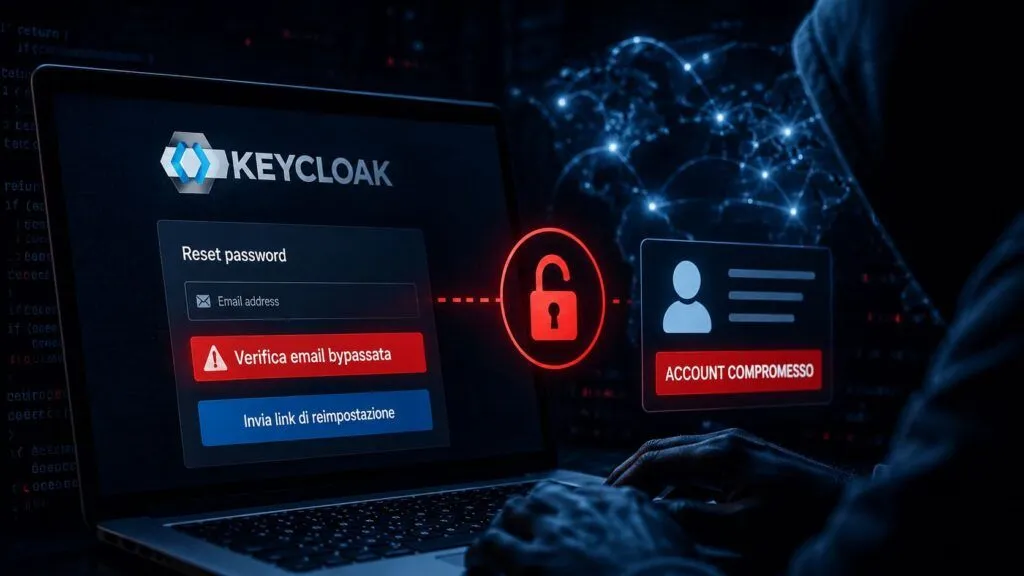 Keycloak, CVE-2026-18963 permette il takeover degli account senza autenticazione