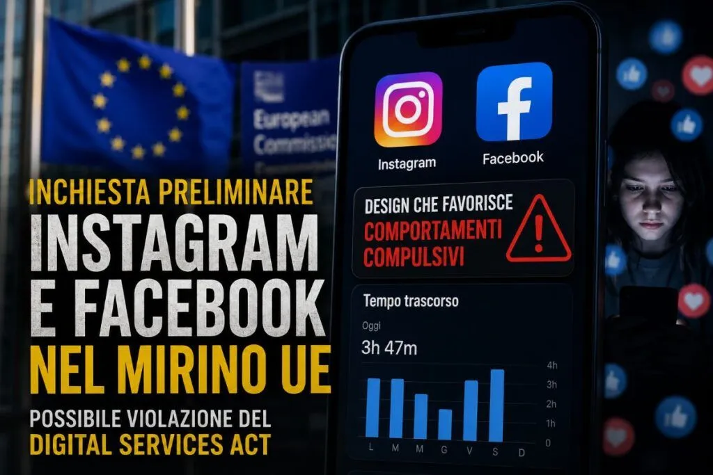 L’Europa stronca Instagram e Facebook: “Il vostro design crea dipendenza”. E ora Meta rischia il tracollo