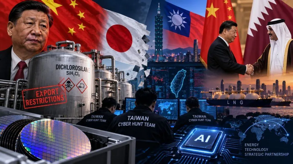 Cina alza la pressione tecnologica: chip giapponesi, cyber Taiwan e asse AI con Qatar