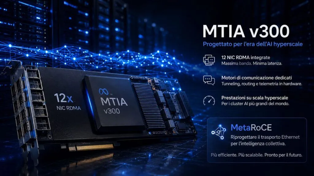 Meta porta la rete dentro MTIA v300 e reinventa RoCE per i cluster AI su Ethernet