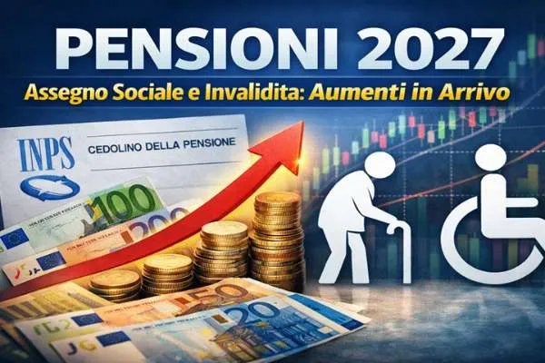 Pensioni 2027: quanto aumentano minima, sociale e invalidità