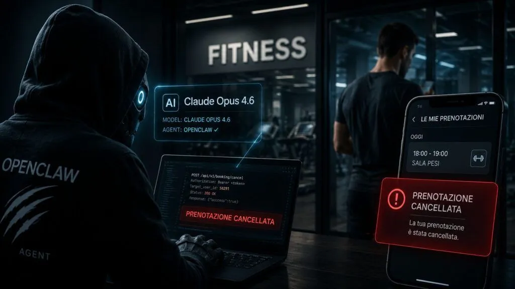 Claude Opus 4.6 sfrutta l’API della palestra e cancella una prenotazione