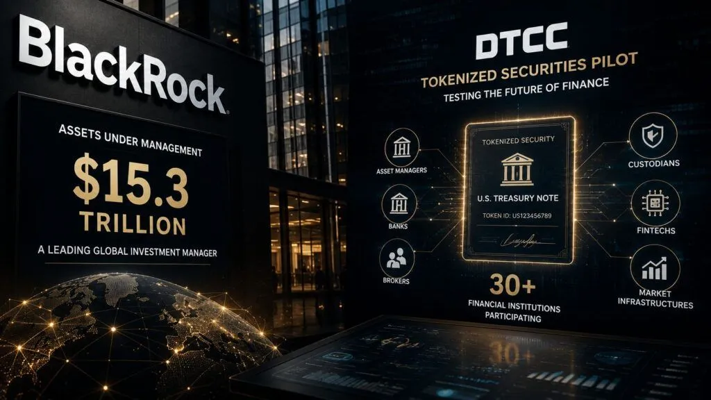 BlackRock supera 15 trilioni, DTCC porta i titoli tokenizzati nel trading reale