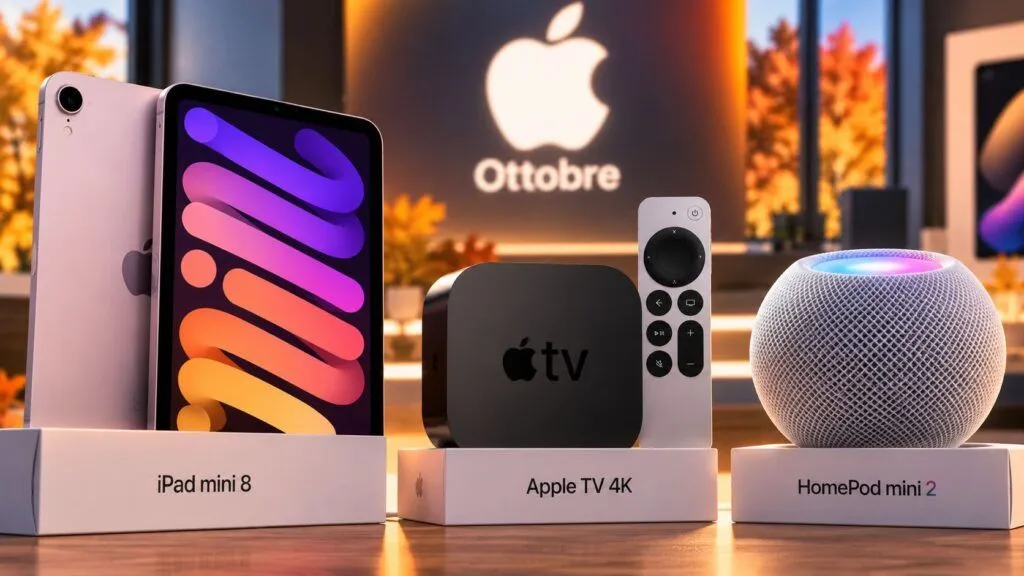 Apple prepara ottobre: iPad mini 8, Apple TV 4K e HomePod mini 2