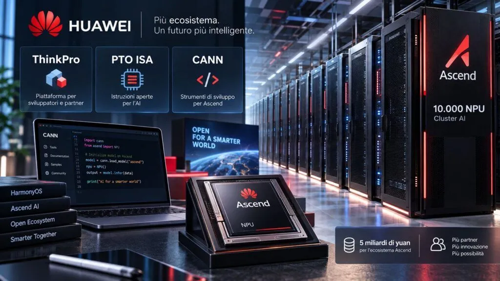 Huawei apre lo stack Ascend: ThinkPro, CANN e 10.000 NPU per sfidare CUDA
