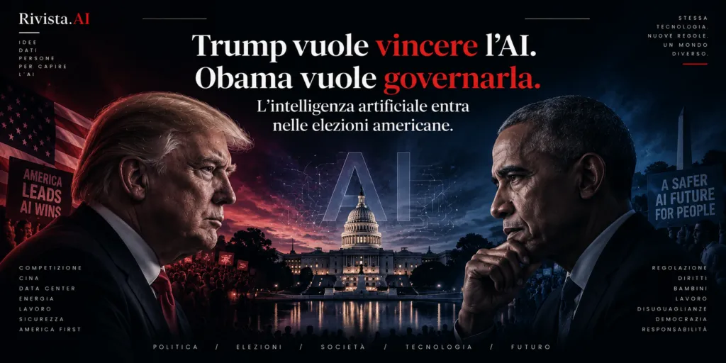 L’intelligenza artificiale entra nelle elezioni americane. Trump vuole vincere l’AI, Obama vuole governarla