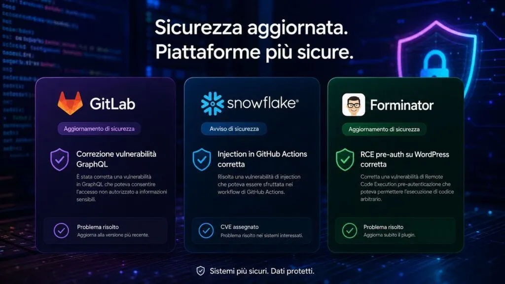 GitLab, Snowflake e Forminator espongono progetti, CI/CD e siti WordPress