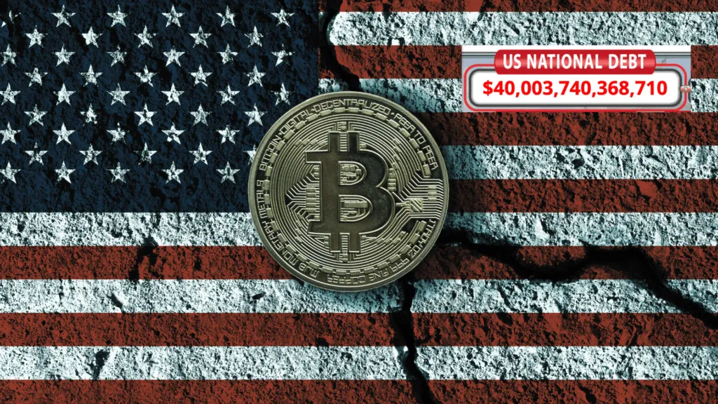 Debito pubblico USA sale a 40 mila miliardi di dollari: Bitcoin è la soluzione a un sistema sull’orlo del baratro