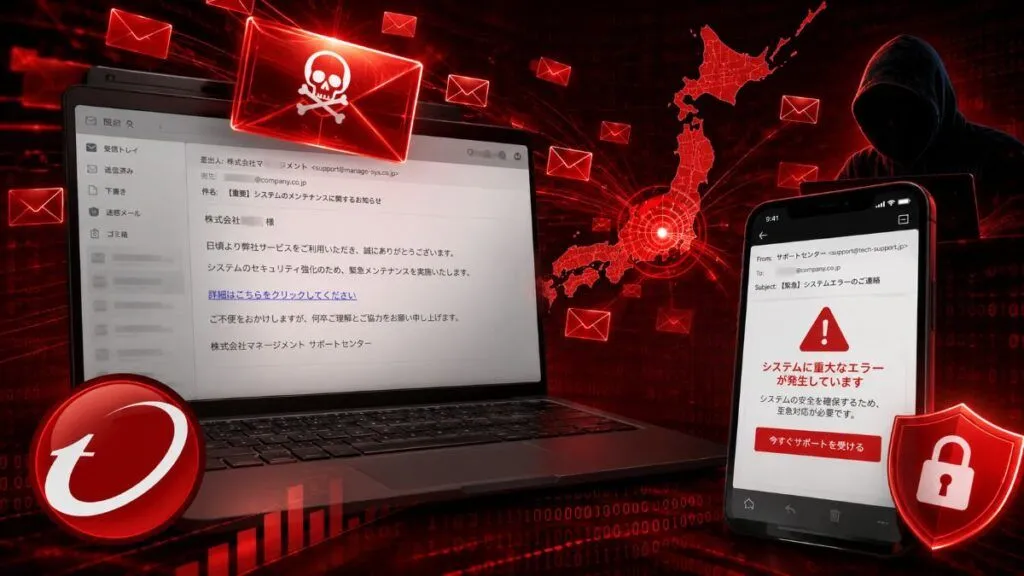 Giappone colpito da 13 milioni di email con false truffe di assistenza tecnica
