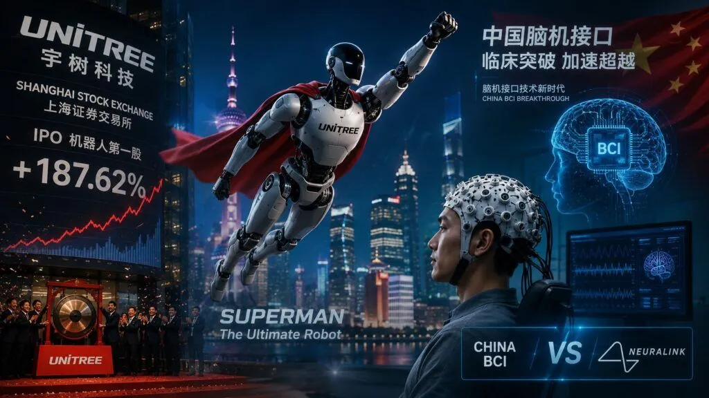 Unitree vola in Borsa con Superman mentre la Cina accelera sulle interfacce cervello-computer