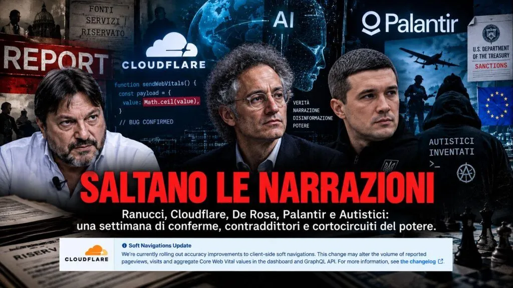 Ranucci, Quattrociocchi e Palantir: saltano le narrazioni – NEWSLETTER