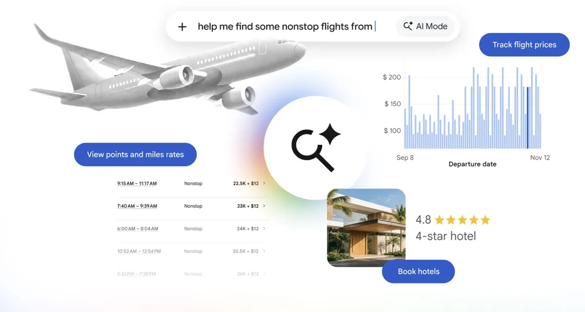 Google Rolls Out 3 New Ways to Book Travel Using AI Mode in Search