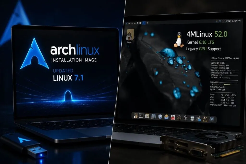 Arch Linux porta Linux 7.1 nella nuova ISO mensile