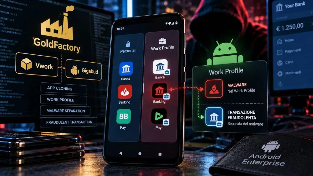 GoldFactory arma Vwork: Gigabud clona le app bancarie e aggira i controlli antifrode
