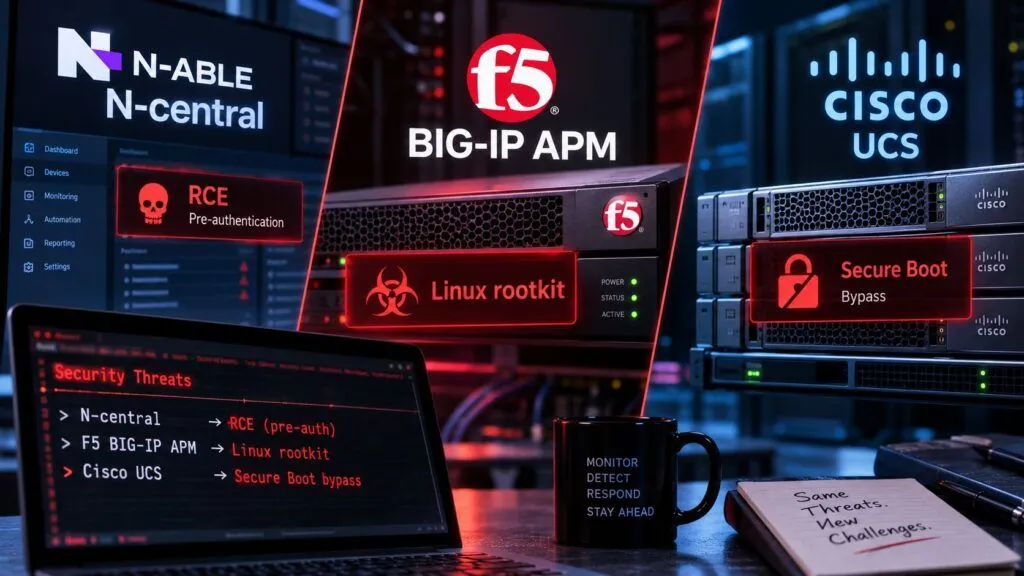 N-central RCE sotto attacco, F5 BIG-IP riceve un rootkit e Cisco UCS perde Secure Boot