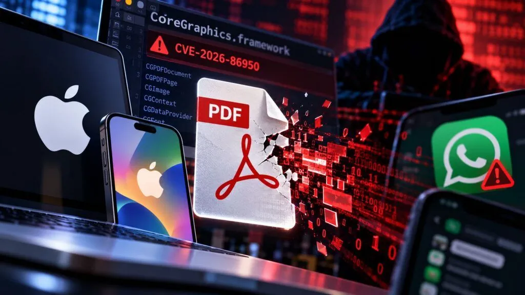 Apple CoreGraphics, PoC pubblico per CVE-2026-86950 e pista WhatsApp