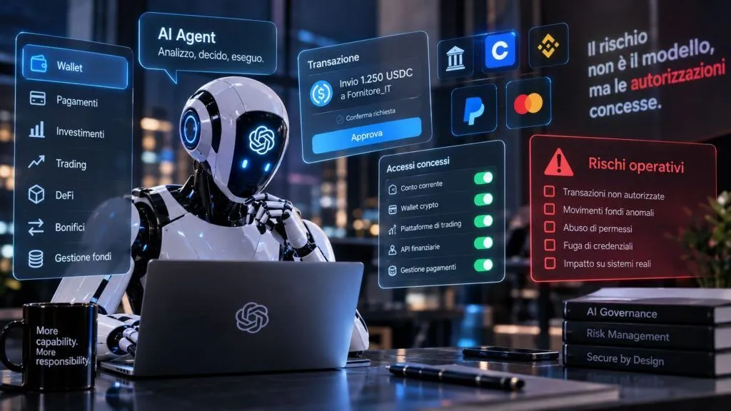 Agenti AI con accesso al denaro: banche e crypto scoprono un nuovo rischio sistemico