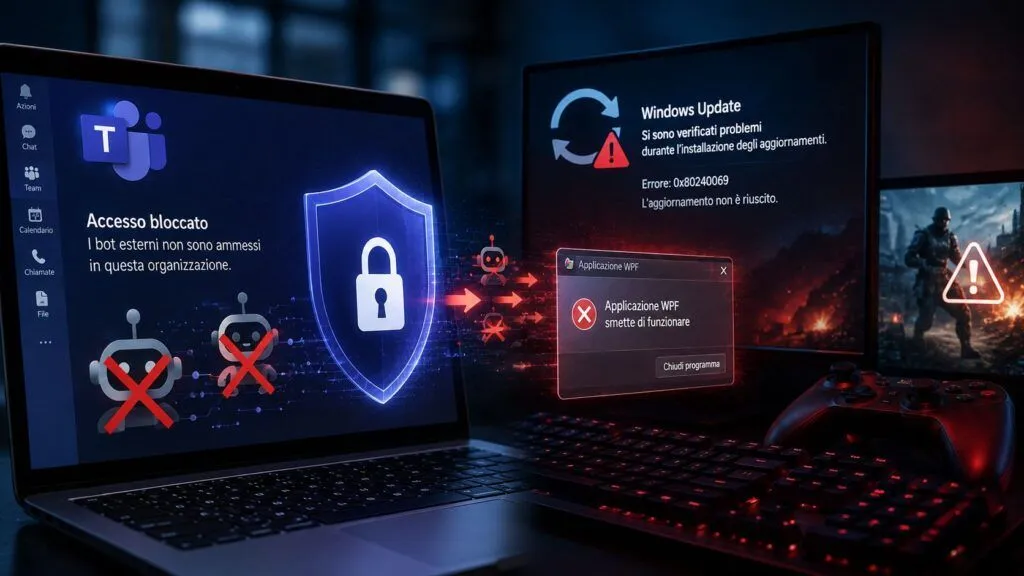Teams blocca i bot, Windows rompe WPF e gaming: in Corea fallisce il key management