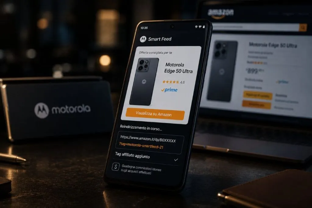 Motorola reindirizza Amazon sui Moto con Smart Feed e tag affiliati nascosti