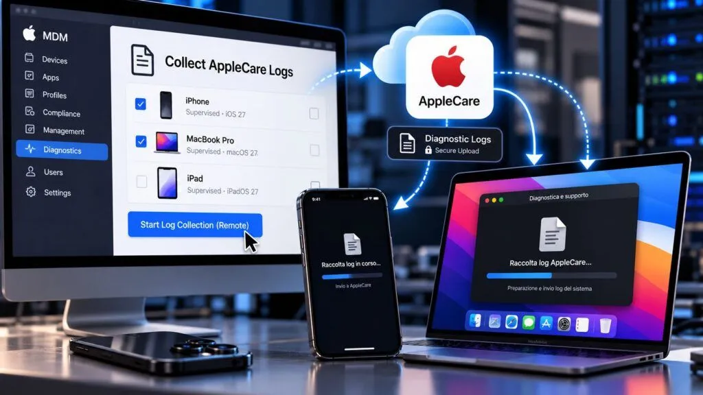 Apple porta AppleCare nell’MDM: i log dei device si raccolgono da remoto