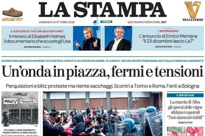 Le prime pagine di oggi