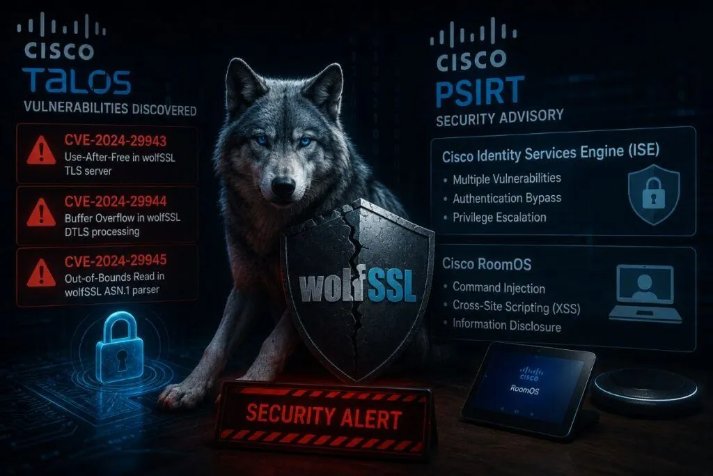 Talos scopre tre falle in WolfSSL, Cisco prepara gli advisory per ISE e RoomOS