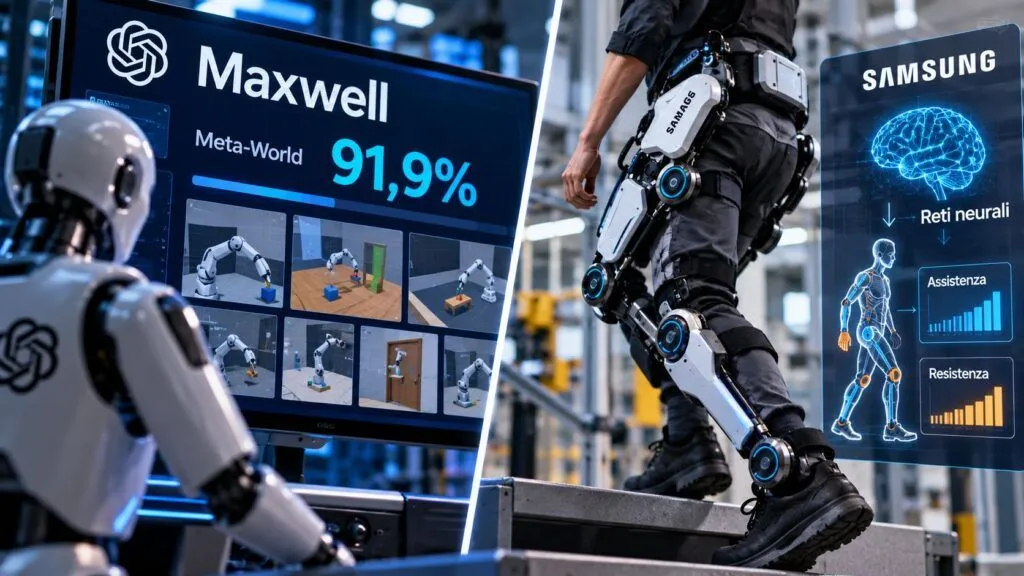 Maxwell domina la Physical AI, Samsung porta l’intelligenza artificiale negli esoscheletri