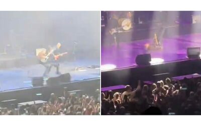 Cadremo ballando Ligabue perde l equilibrio e inciampa sul palco sulle note di Balliamo sul mondo il video virale