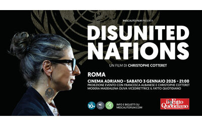 Genocidio a Gaza sabato 3 gennaio a Roma la proiezione di Disunited Nations La presentazione con Maddalena Oliva e Francesca Albanese