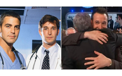 Golden Globe 2026 George Clooney e Noah Wyle si abbracciano e i fan della serie tv cult E R Medici in prima linea impazziscono per la r union IL VIDEO