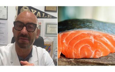 I salmoni vengono allevati con mangimi artificiali farine animali e imbottiti di antibiotici l infettologo Matteo Bassetti parla dei rischi per la salute