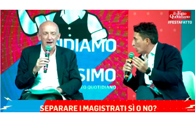 Il viceministro Sisto alla festa del Fatto botta e risposta con Pipitone Falcone favorevole alla separazione delle carriere E Gelli