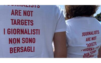 Roma flash mob degli Operatori dell informazione per Gaza I giornalisti non sono bersagli