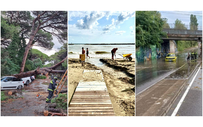 Romagna temporale con raffiche oltre i 120 all ora in 23 evacuati da un treno zone irraggiungibili a Milano Marittima