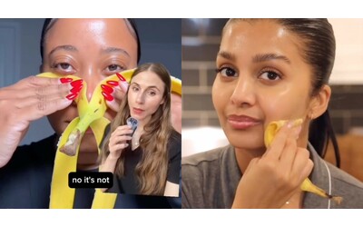 Spalmarsi una buccia di banana in faccia per avere un effetto botox immediato e a costo zero o quasi il nuovo trend spopola su TikTok ecco come funziona e cosa c di vero