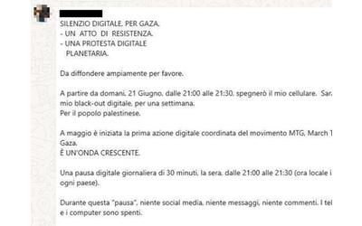 Spegnete il telefono stasera alle 21 per 30 minuti silenzio digitale per Gaza attenzione alla nuova bufala virale su Whatsapp