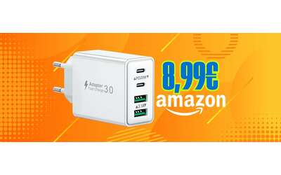 Appena 8 99 su Amazon per questo caricatore USB da 40W con 4 porte