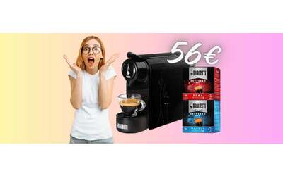 Bialetti Gioia: macchina caffè con in OMAGGIO 32 capsule a SOLI 56€