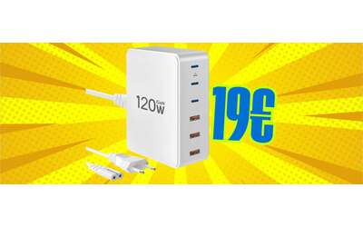 Caricatore USB da 120W con 6 uscite a prezzo mini con il codice segreto 19