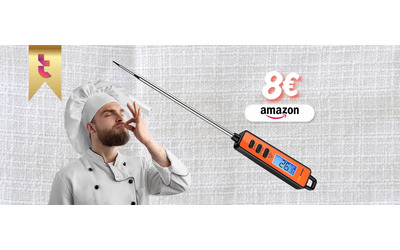 Cucina da chef e centra la cottura con il termometro inox a 8